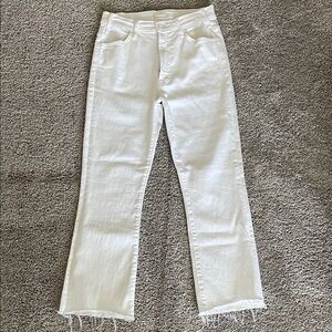 MOTHER Women's Straight Leg Jeans in White